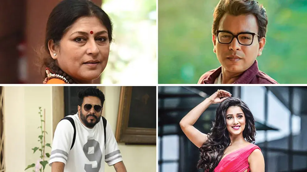 বিজেপির রুদ্রনীল-হিরণ এগিয়ে, পিছিয়ে তৃণমূলের রাজ-সায়ন্তিকা