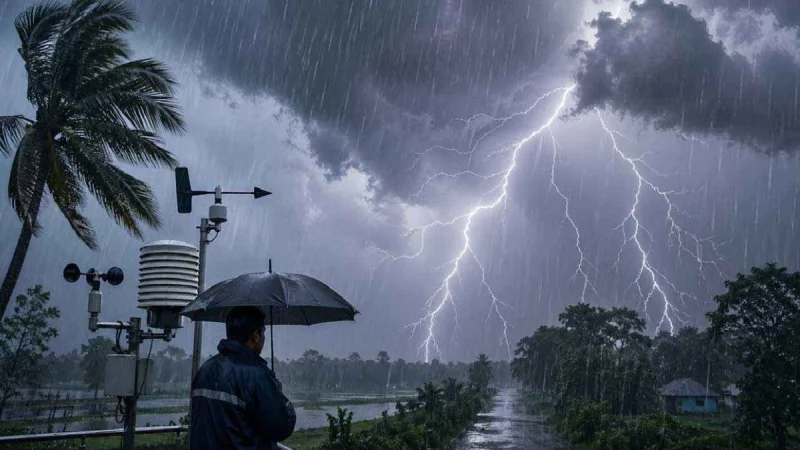 সন্ধ্যা ৬টার মধ্যে ১৪ অঞ্চলে বজ্রবৃষ্টির আশঙ্কা, নদীবন্দরে সতর্কতা
